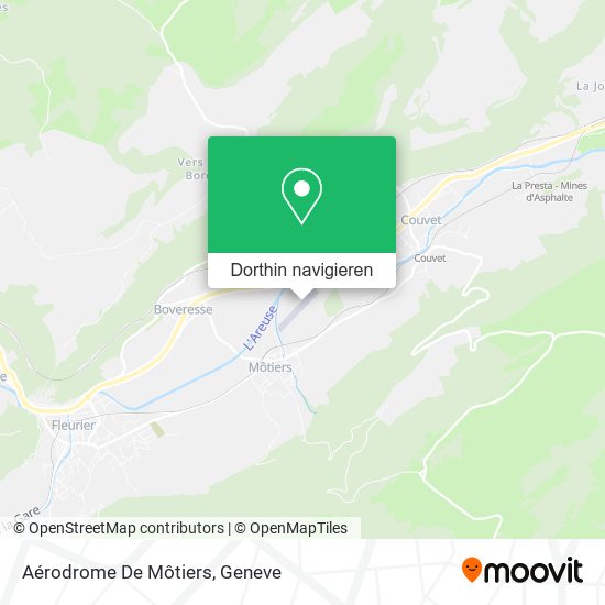 Aérodrome De Môtiers Karte