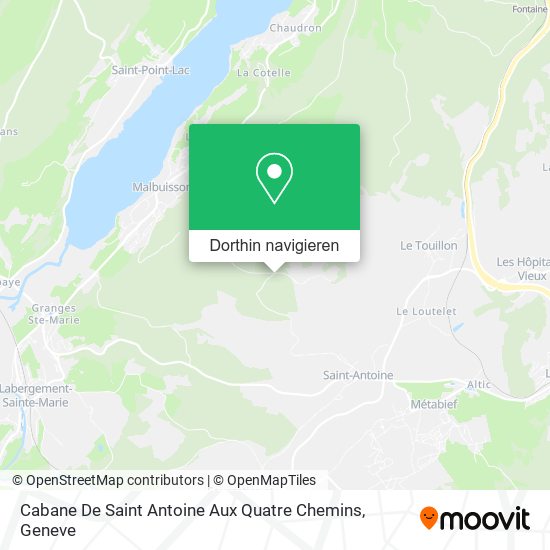Cabane De Saint Antoine Aux Quatre Chemins Karte