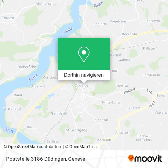Poststelle 3186 Düdingen Karte