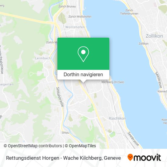 Rettungsdienst Horgen - Wache Kilchberg Karte