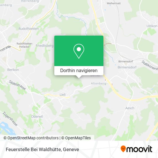 Feuerstelle Bei Waldhütte Karte