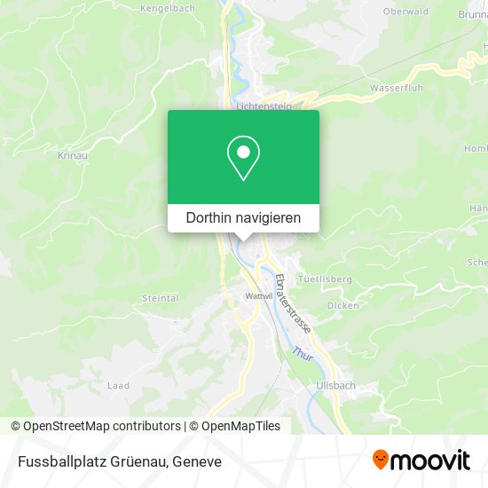 Fussballplatz Grüenau Karte