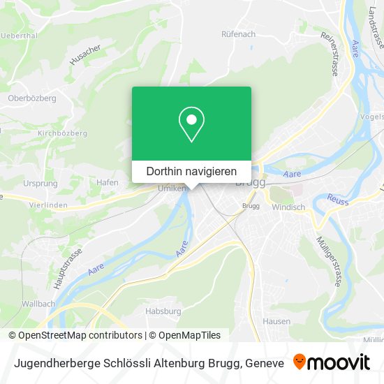 Jugendherberge Schlössli Altenburg Brugg Karte