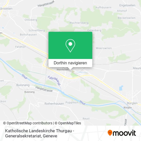 Katholische Landeskirche Thurgau - Generalsekretariat Karte