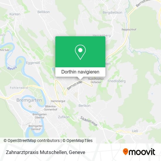 Zahnarztpraxis Mutschellen Karte