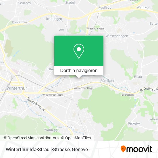 Winterthur Ida-Sträuli-Strasse Karte