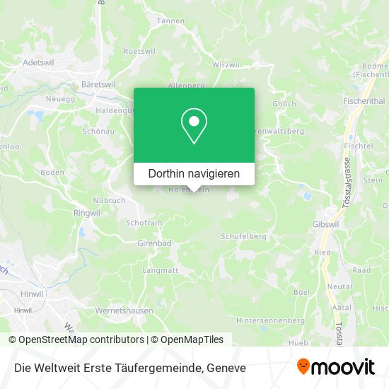 Die Weltweit Erste Täufergemeinde Karte