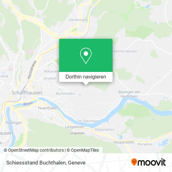 Schiessstand Buchthalen Karte