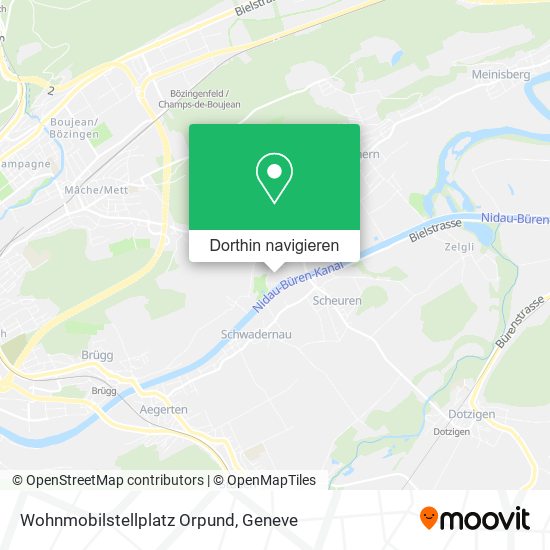 Wohnmobilstellplatz Orpund Karte