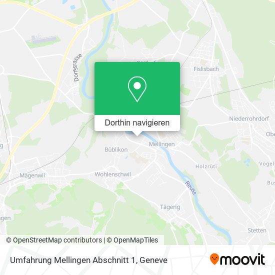 Umfahrung Mellingen Abschnitt 1 Karte