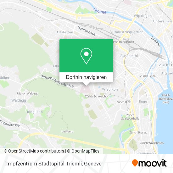 Impfzentrum Stadtspital Triemli Karte