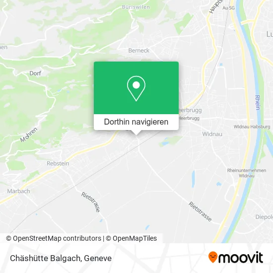 Chäshütte Balgach Karte