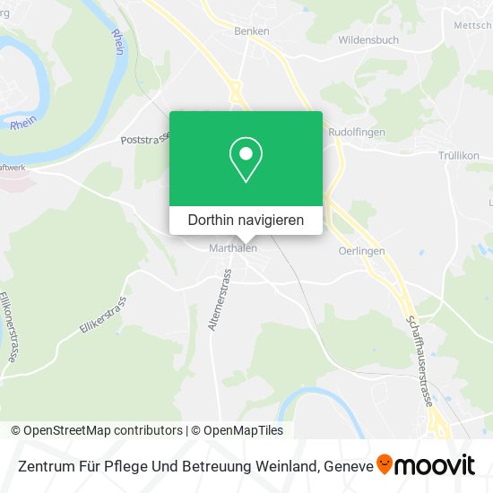 Zentrum Für Pflege Und Betreuung Weinland Karte