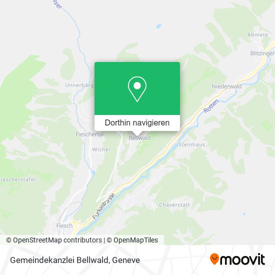 Gemeindekanzlei Bellwald Karte