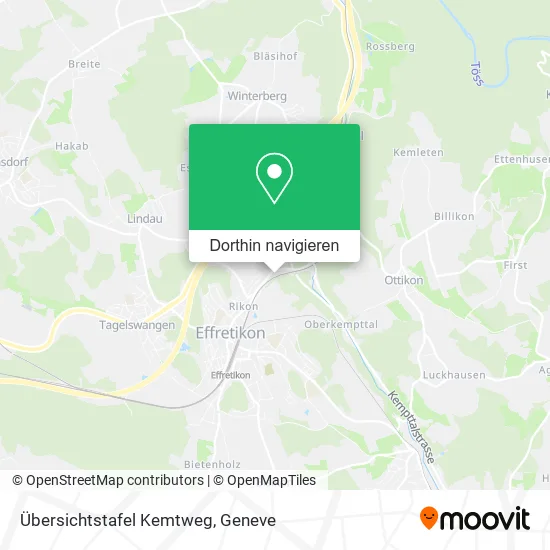Übersichtstafel Kemtweg Karte