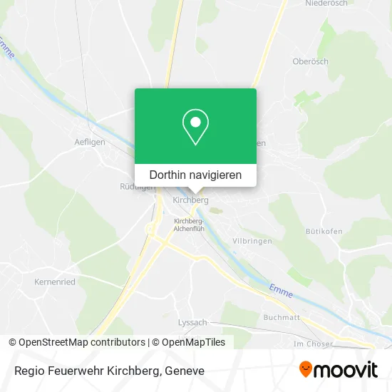Regio Feuerwehr Kirchberg Karte