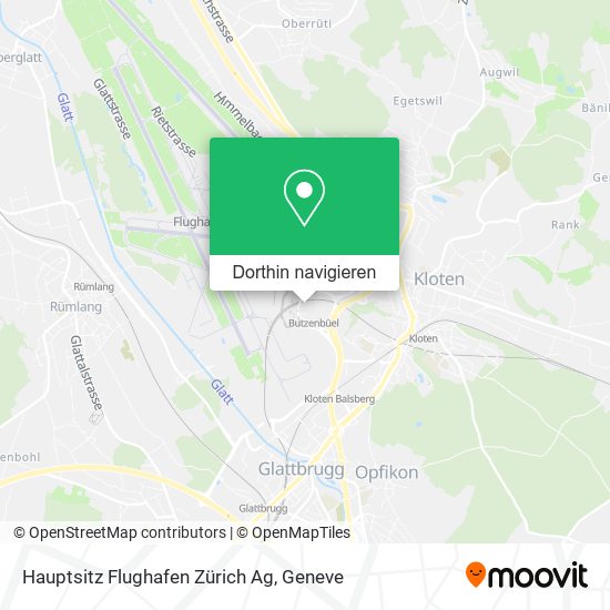 Hauptsitz Flughafen Zürich Ag Karte