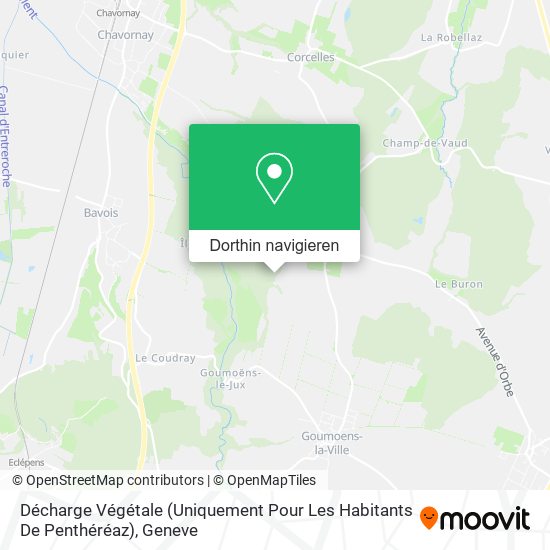 Décharge Végétale (Uniquement Pour Les Habitants De Penthéréaz) Karte