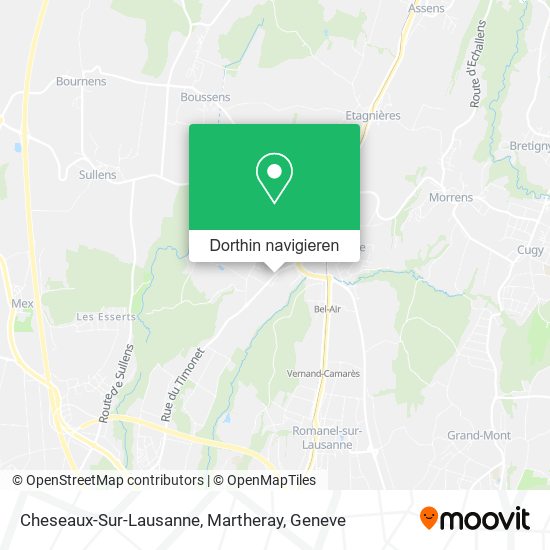 Cheseaux-Sur-Lausanne, Martheray Karte