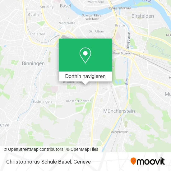 Christophorus-Schule Basel Karte