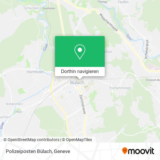 Polizeiposten Bülach Karte