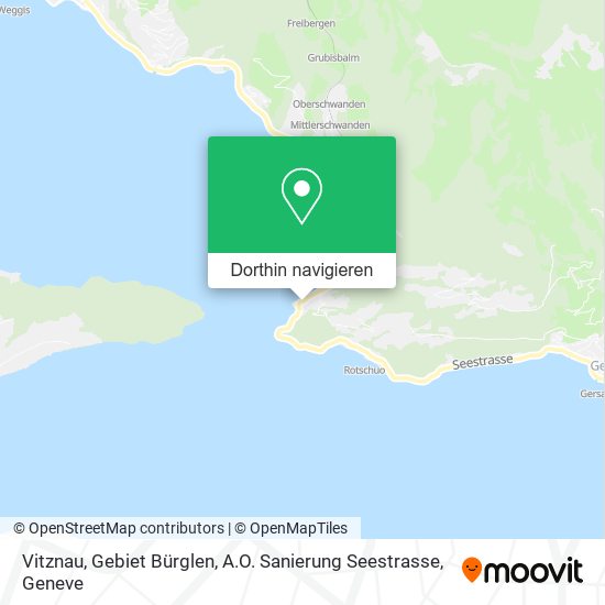 Vitznau, Gebiet Bürglen, A.O. Sanierung Seestrasse Karte