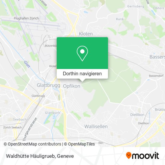 Waldhütte Häuligrueb Karte