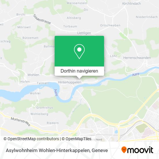 Asylwohnheim Wohlen-Hinterkappelen Karte