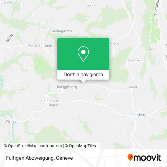 Fultigen Abzweigung Karte