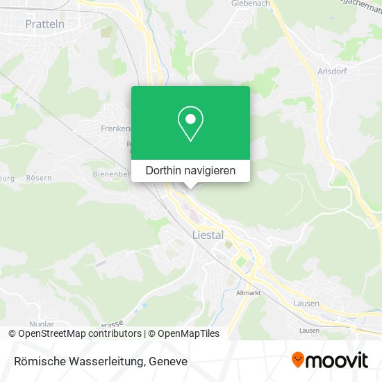 Römische Wasserleitung Karte
