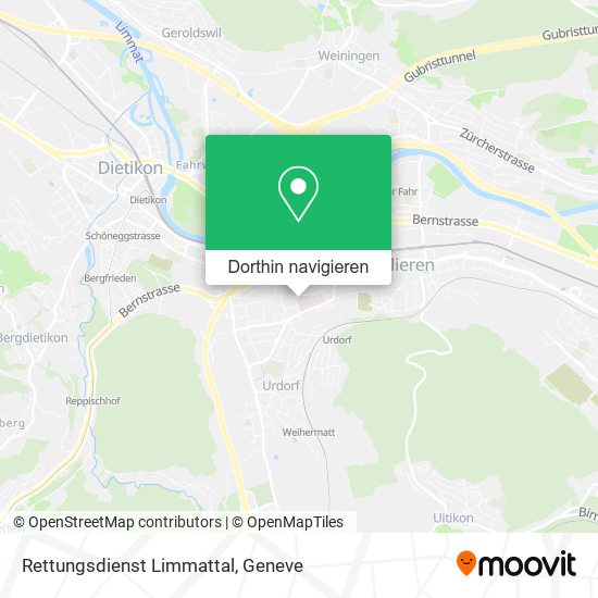 Rettungsdienst Limmattal Karte
