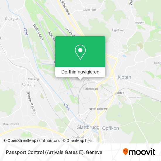 Passport Control (Arrivals Gates E) Karte