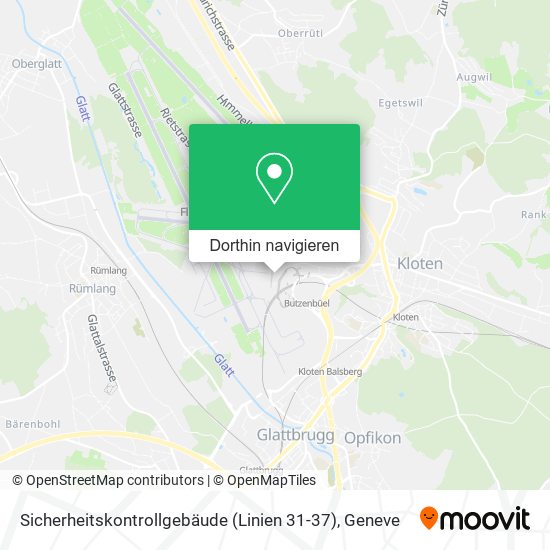 Sicherheitskontrollgebäude (Linien 31-37) Karte