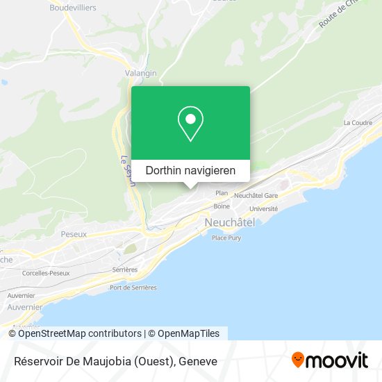 Réservoir De Maujobia (Ouest) Karte