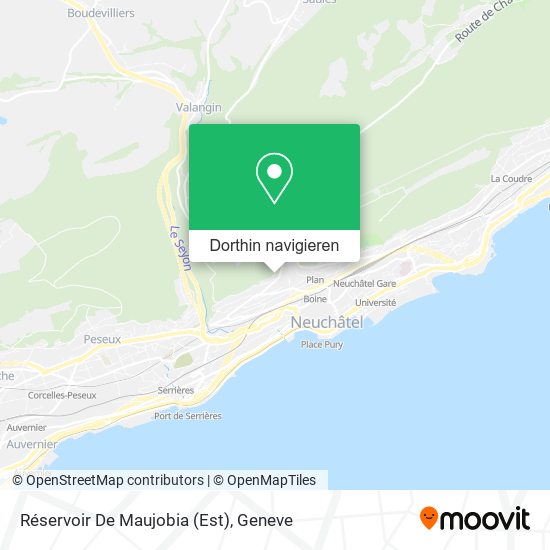 Réservoir De Maujobia (Est) Karte