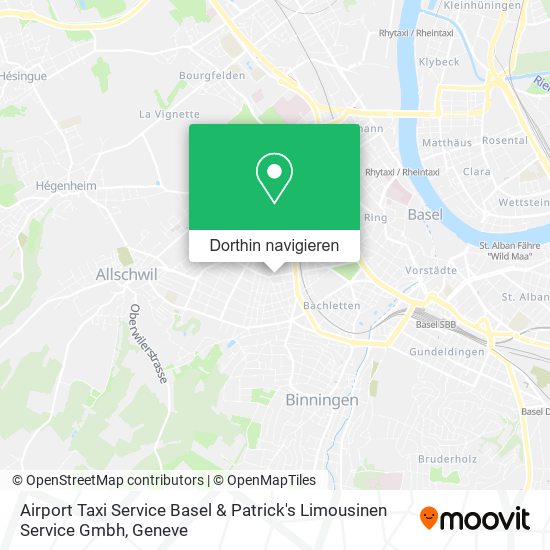 Airport Taxi Service Basel & Patrick's Limousinen Service Gmbh Karte