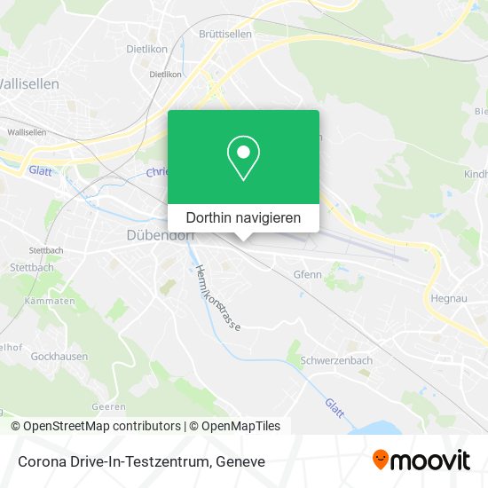 Corona Drive-In-Testzentrum Karte