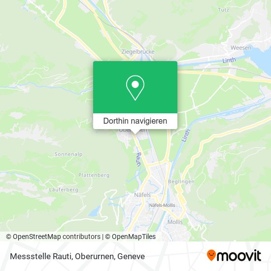 Messstelle Rauti, Oberurnen Karte