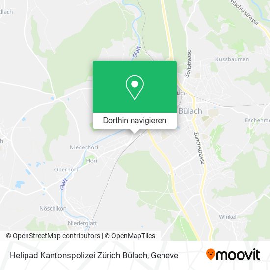 Helipad Kantonspolizei Zürich Bülach Karte
