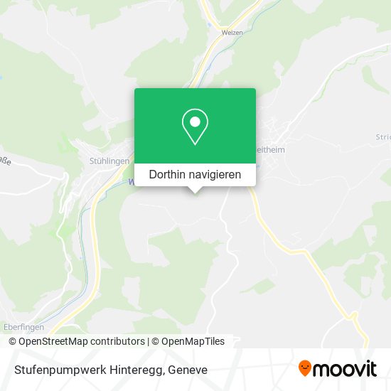 Stufenpumpwerk Hinteregg Karte