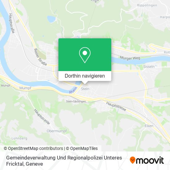 Gemeindeverwaltung Und Regionalpolizei Unteres Fricktal Karte