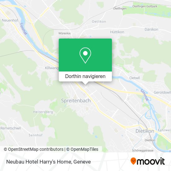 Neubau Hotel Harry's Home Karte