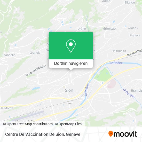 Centre De Vaccination De Sion Karte
