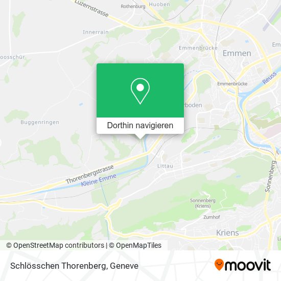 Schlösschen Thorenberg Karte