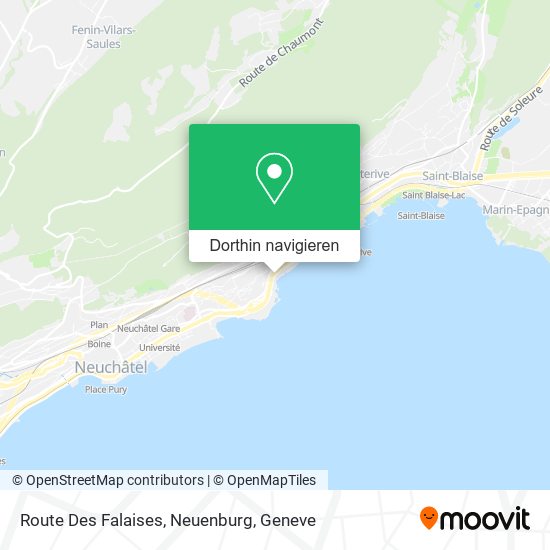 Route Des Falaises, Neuenburg Karte