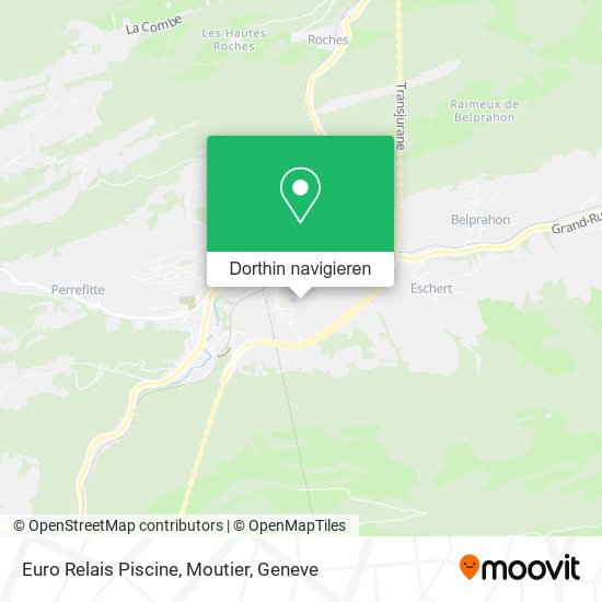 Euro Relais Piscine, Moutier Karte