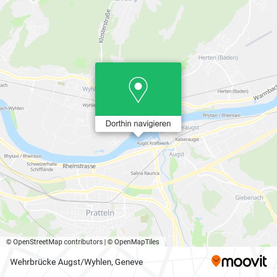 Wehrbrücke Augst/Wyhlen Karte