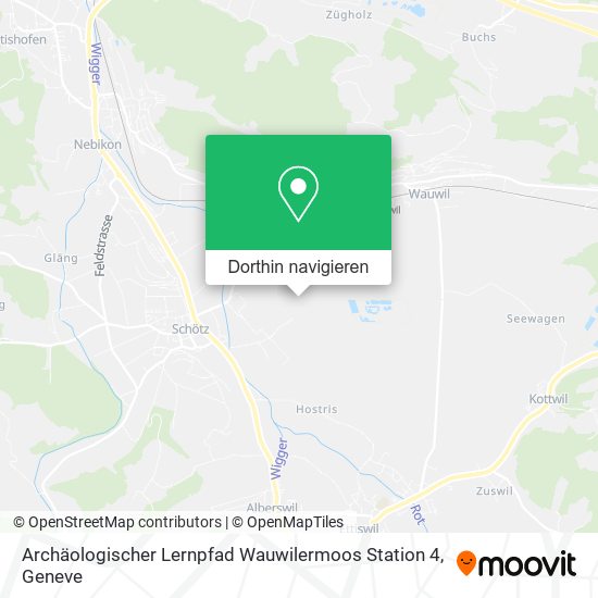 Archäologischer Lernpfad Wauwilermoos Station 4 Karte