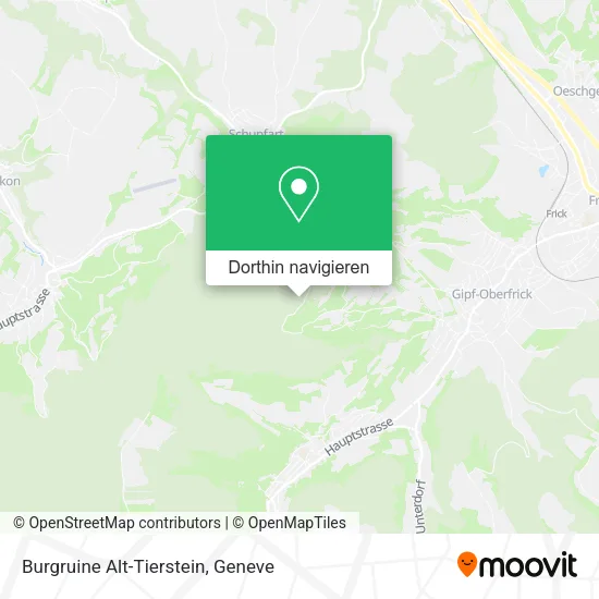 Burgruine Alt-Tierstein Karte