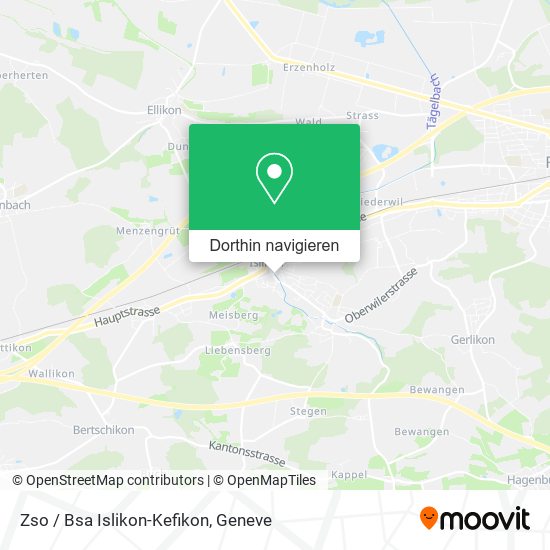 Zso / Bsa Islikon-Kefikon Karte